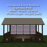Occasions Event Pavilion Expresso/Pink