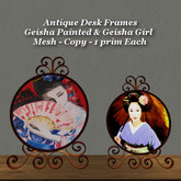 Antique Geisha Painted & Geisha Girl