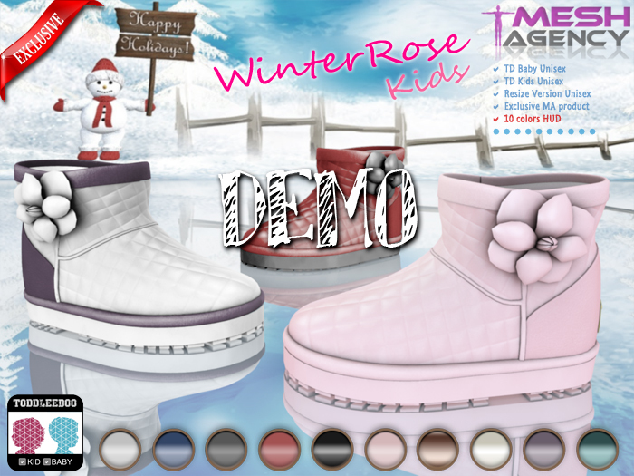 ::MA:: WinteRose Boots ToddleeDoo kids & Baby, Resize Version - EXCLUSIVE DEMO