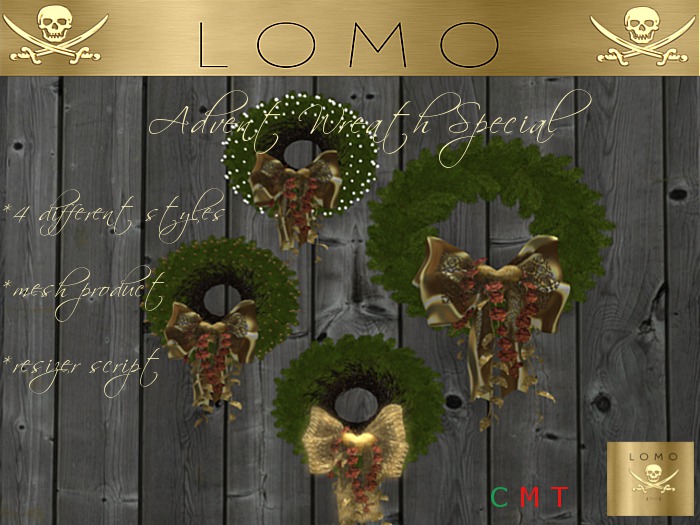 [ IBAN ] MESH SPECIAL CHRISTMAS WREATH Gold