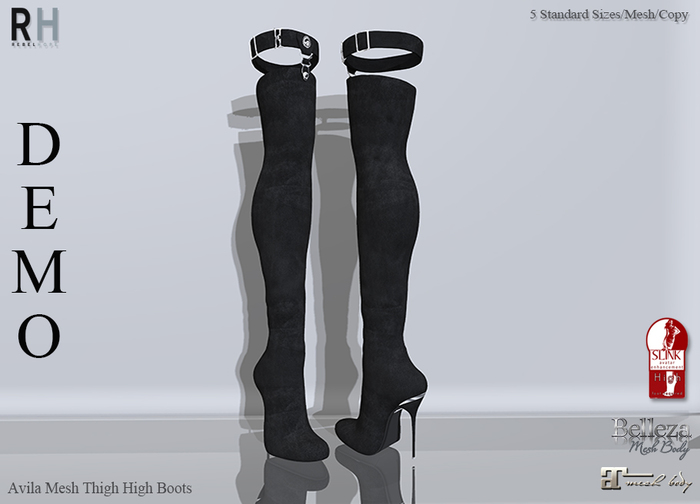 !Rebel Hope - Avila Mesh Boots DEMO