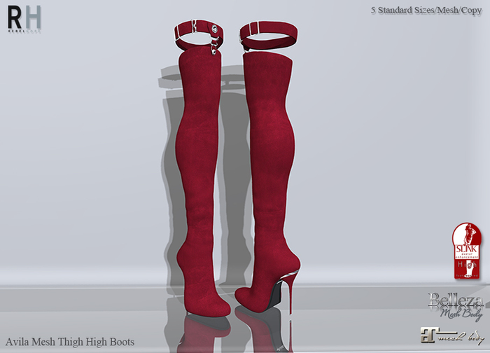 !RH / Avila - Mesh - Boots - (Red)