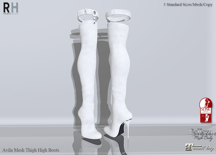 !Rebel Hope - Avila Mesh Boots White
