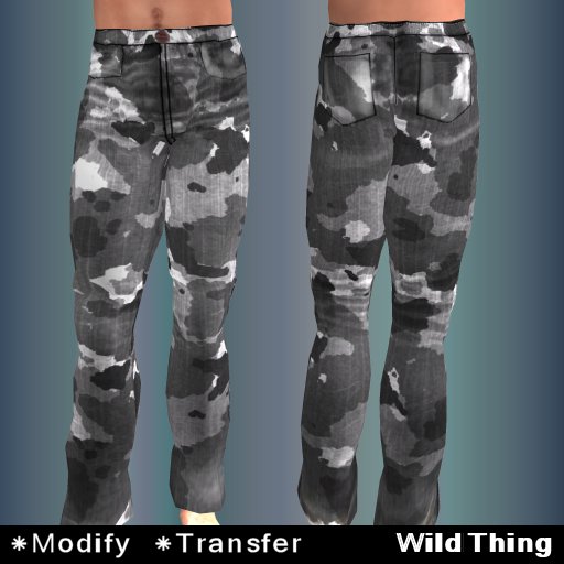 (WildThing) *- Grey Camouflage Pants -*