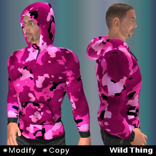 (WildThing) *- Hoodie Pink Camo -*