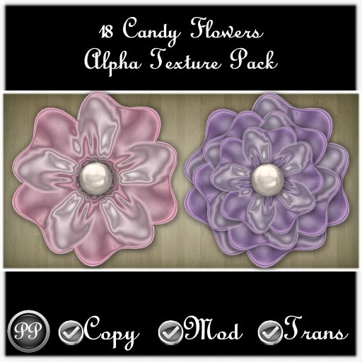 18 Candy Flowers (Alpha Textures)
