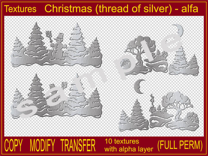 Textures - Christmas (thread of silver)-alfa