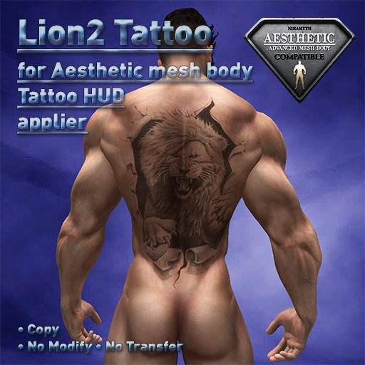 RS Lion2 Tattoo for Aesthetic