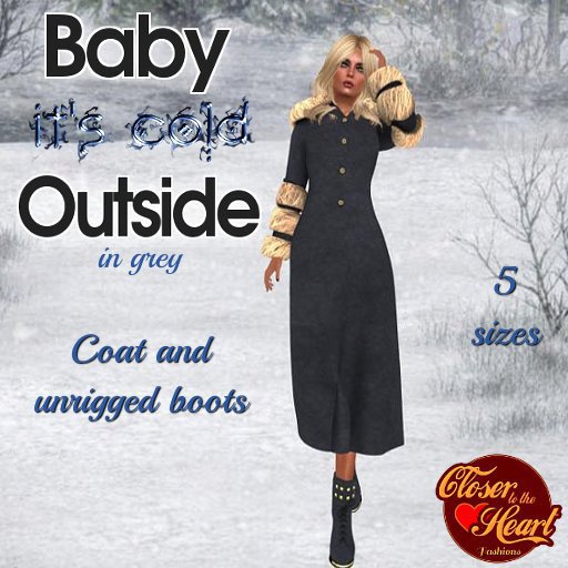 Baby it's Cold Outfit-Grey***