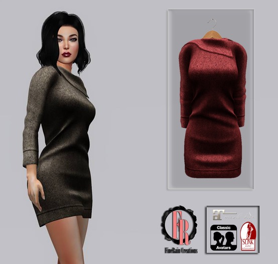 :: FineRain Creations.::Zoe Dress Red
