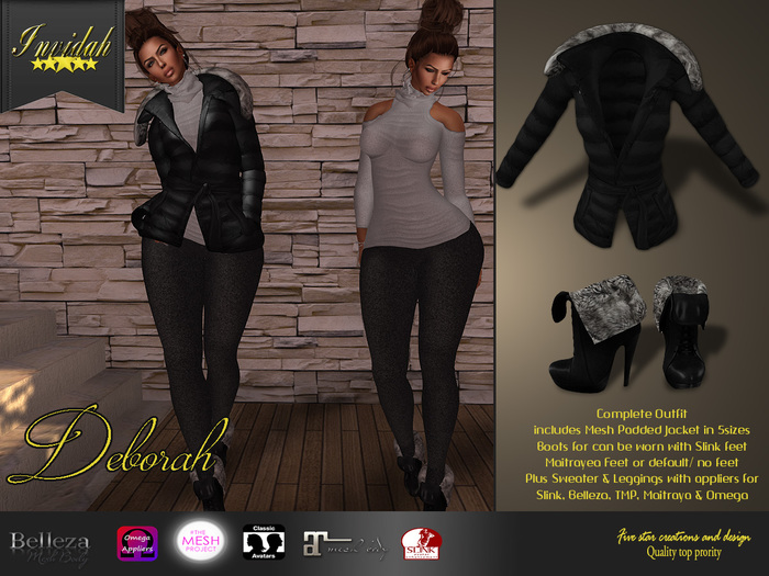 Invidah* Deborah Outfit BLACK