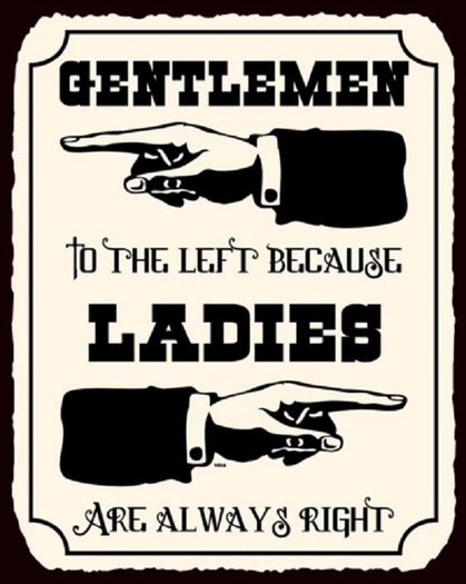 Gentlemen - Ladies Sign
