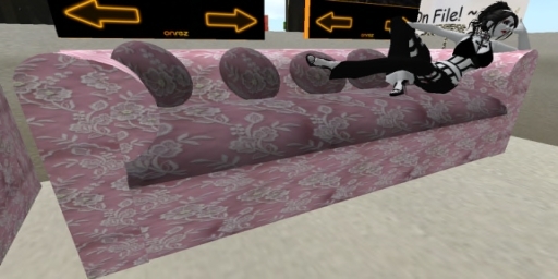 Salubrius Scripted Multi-pose Sofa Pink and White Flowers