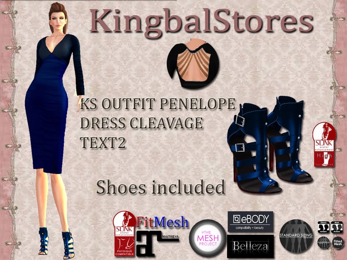 250 KS OUTFIT PENELOPE DRESS CLEAVAGE TEXT2