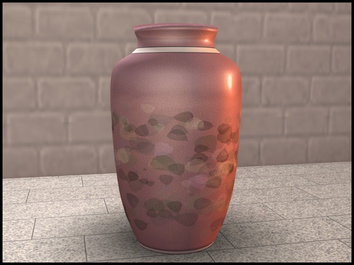 Violet Leaves Vase (Lisa Shape)