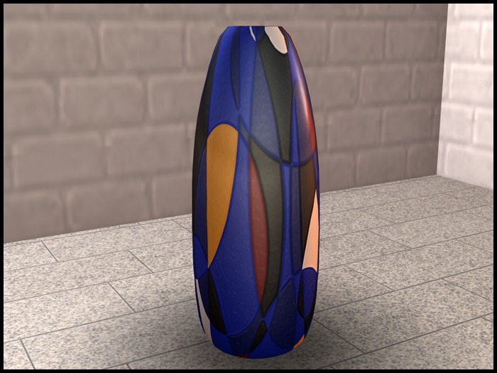 Blue Ellipsis Vase (Shape 7)