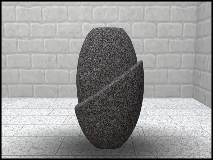 Black Granite Vase (Ida Shape)