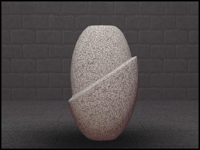 MJS - White Granite Vase (Ida Shape)