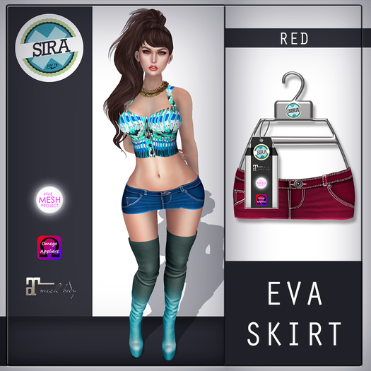 SIRA - [Mesh Body] Eva Skirt - Red