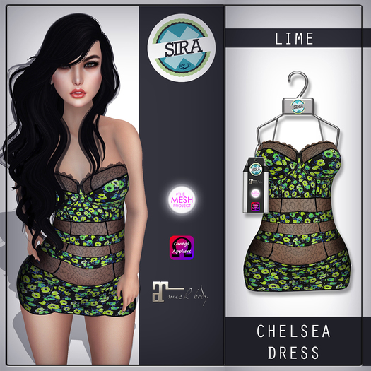 SIRA - [Mesh Body] Chelsea Dress - Lime