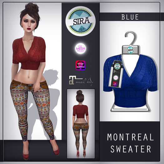 SIRA - [Mesh Body] Montreal Sweater - Blue
