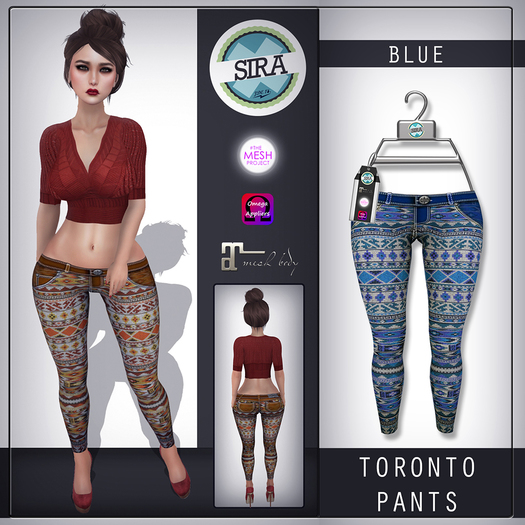 SIRA - [Mesh Body] Toronto Pants - Blue