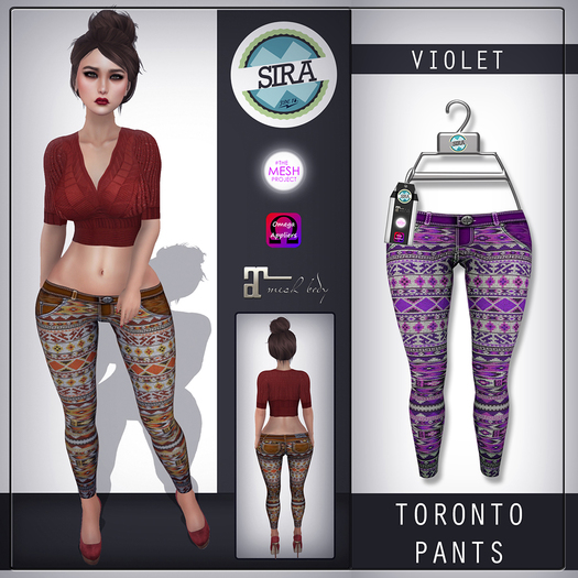 SIRA - [Mesh Body] Toronto Pants - Violet