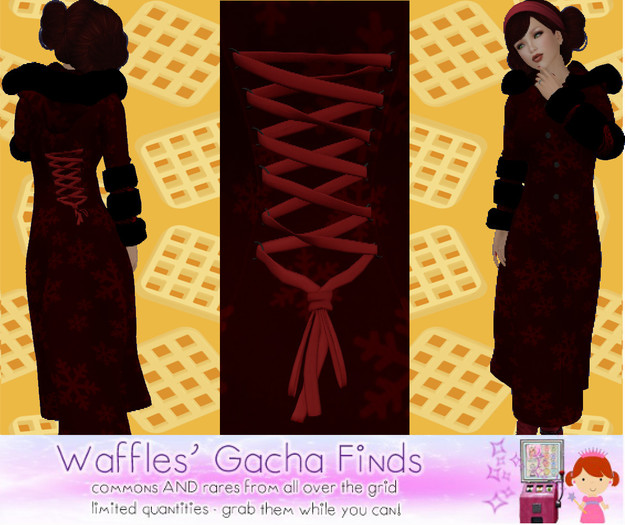 *WM* Dark Red Elegant Aristocrat Winter Coat