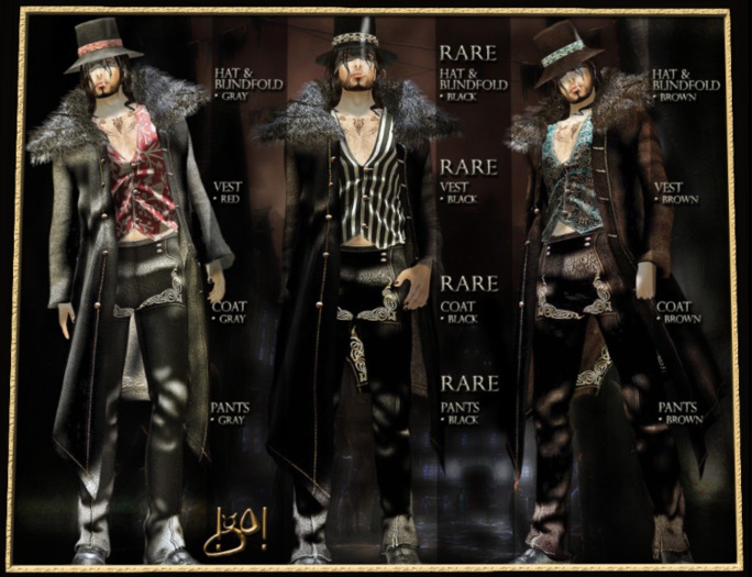 !gO! Thief Hat & Blindfold - Gray