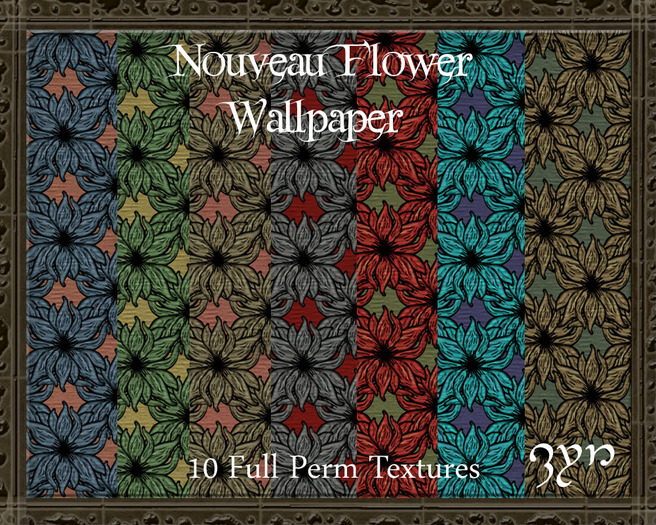 Zyn ~ Nouveau Flowers Wallpaper Textures
