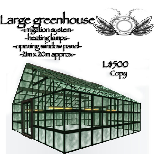 Greenhouse large - with irrigation and lighting system