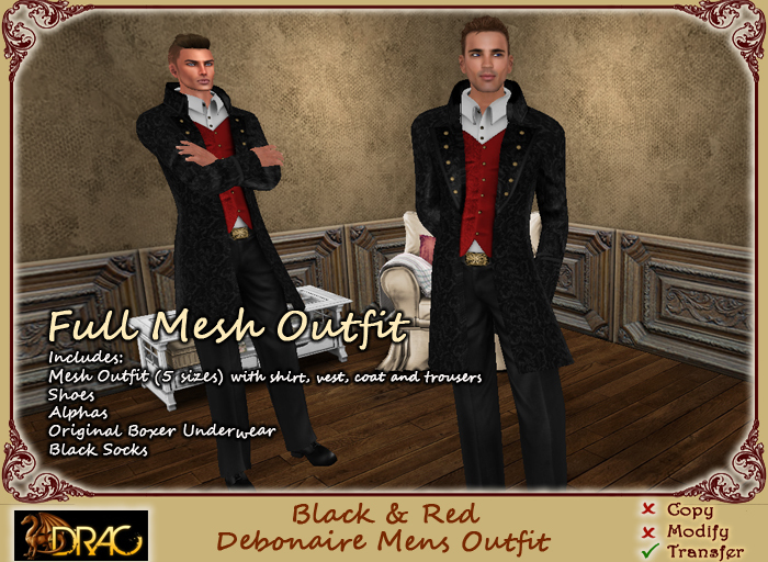 [Drac] Card Shark Mens Costume