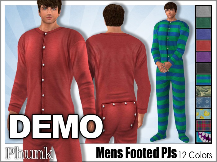 DEMO [Phunk] Mens Footed PJs