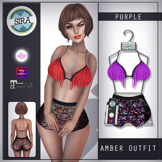 SIRA - [Mesh Body] Amber Outfit - Purple