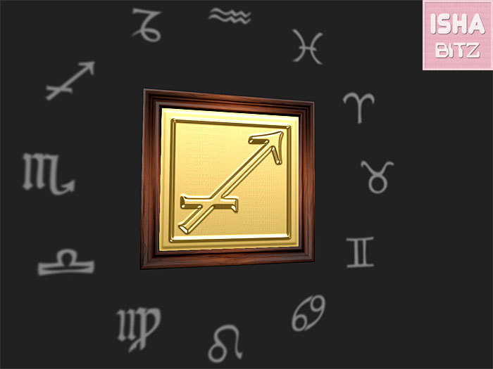 ISHAbitz ~ Gold Aries Zodiac - Boxed