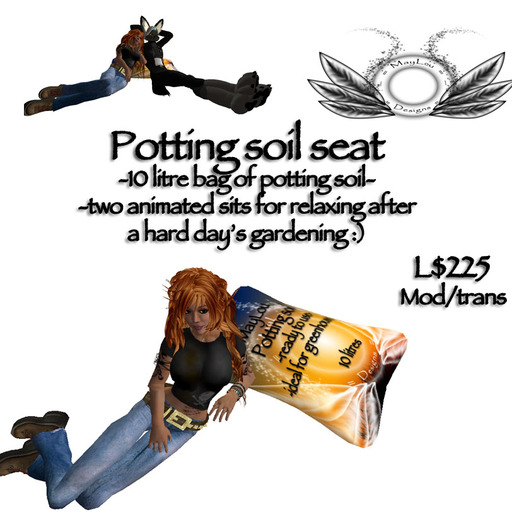 Potting soil with relaxing sits :)