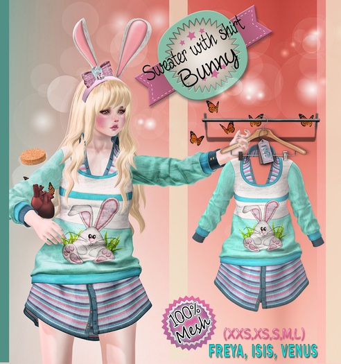 NS::  Mesh Sweater with shirt (Bunny)