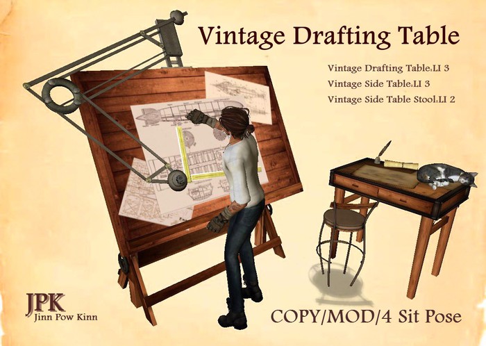 **JPK Vintage Drafting Table BOX