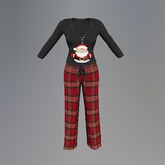Charcoal Santa Mesh Pajamas
