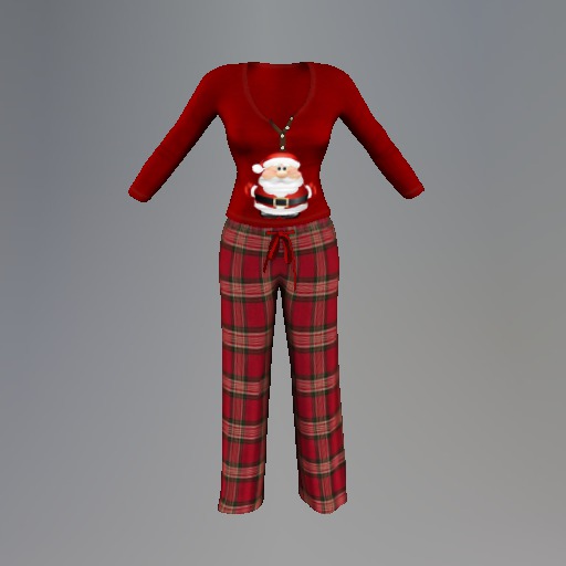 Red Santa Mesh Pajamas