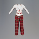 White Santa Mesh Pajamas