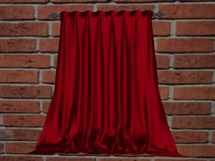 Red Long Curtains