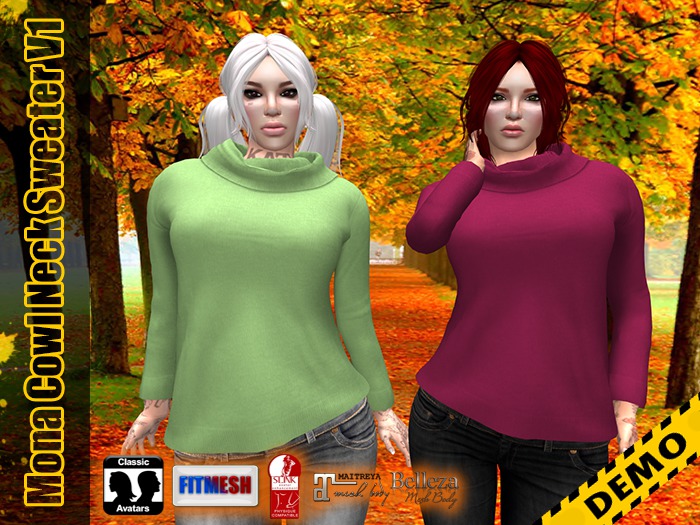 Mona Cowl Neck Sweater V1 [DEMO]