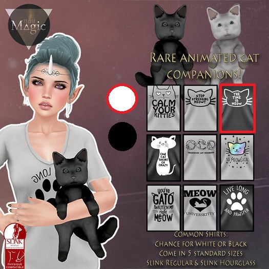.HalfMagic. Top - Time is Meow Wht