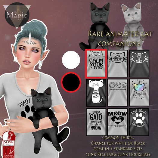 .HalfMagic. Top - Meowgical Blk