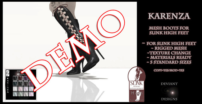 *Deviant Designs* DEMO Karenza Boots (Boxed)