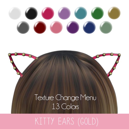{MYNX} Kitty Ears (Gold Balls)