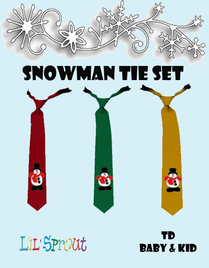SNOWMAN TIE SET BOXED
