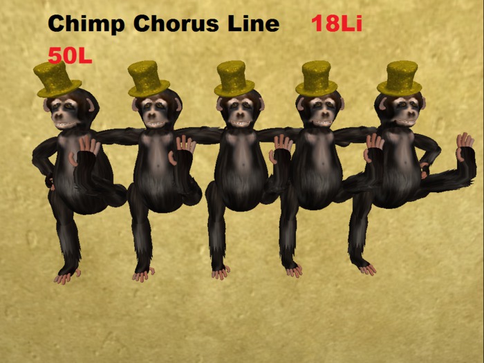 Animated Band Members Chimp Chorus Line
