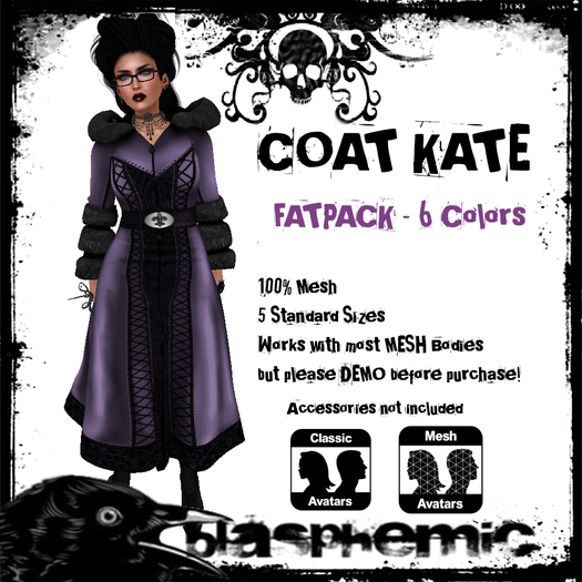 BLASPHEMIC - COAT KATE - FATPACK - 50% OFF